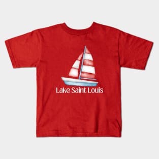 Lake Saint Louis Sailboat Kids T-Shirt